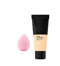 MISS DOLLMakeup Sponge Beauty Blender Puff +FII ME POWDER Pore-less Oil,Beauty New Fit Me Matte-Pore-less Liquid Tube Foundation Natural With 36h Eye liner SET-3-thumb2