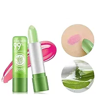 Aloe Vera Lipstick, Long Lasting Nutritious Soothing Lip Balm, Lips Moisturizing Magic Temperature Color Change Lipstick, Lip Care pack of 5-thumb2