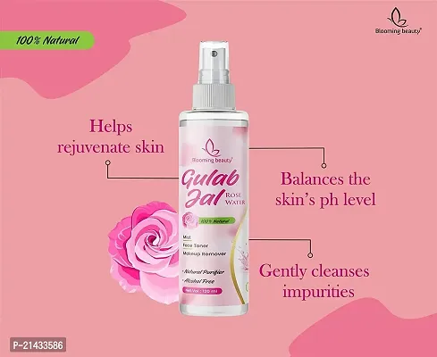 Blooming beauty Rose Petals Pure  Natural Rose Water | Gulab Jal ? Spray Rose Water For Face | Rose Water for women ; Alcohol  chemical Free (Paraben  Sulfate Free) -120ml-thumb2