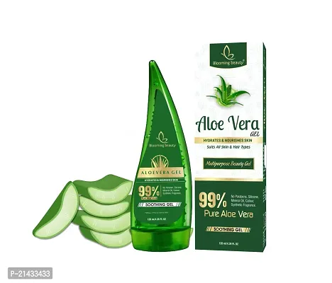 Blooming beautyNaturals 99% Pure  Organic Aloe Vera Gel for Face, Skin and Hair | For All Skin  Hair Types | Multi-purpose Aloe Vera gel | No Parabens-thumb2