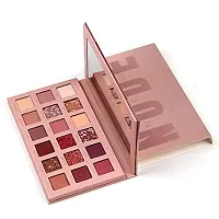MISS DOLL BEAUTY 18 Color Eyeshadow Palette with Mirror - include Matte Shimmer  Glitter Blending, Natural Nudes Velvet-thumb1
