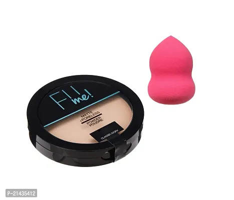 MISS DOLL Beauty Fit Mee Compact Powder That Protects Skin From Sun, Absorbs Oil, Sweat and Helps You To Stay Fresh For Upto 12Hrs. Pack Of 1