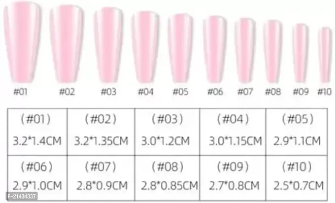 MISSDOLL Best Quality Artificial White Nails Set With Glue Reusable Fake Nails Set False Nails - 100 Pcs (Combo Set 4)-thumb5