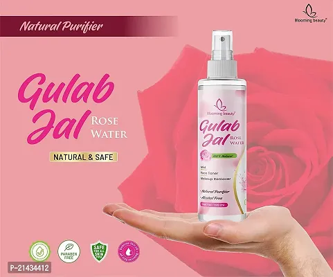 Blooming beauty Rose Petals Pure  Natural Rose Water | Gulab Jal ? Spray Rose Water For Face | Rose Water for women ; Alcohol  chemical Free (Paraben  Sulfate Free) -120ml Pack Of 2-thumb3