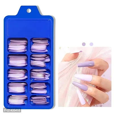 MISS DOLL BEAUTY Quality 3D Artificial Nails Set Acrylic Fake False Nails Set of 100 Pcs Artificial Nails with Nail Glue White set of 100+Nailpai...-thumb2