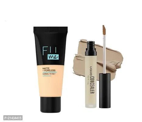 MISS DOLL BEAUTY Pro HD Conceal AND Liquid Light weight Concealer with Full Coverage |Easily Blendable Concealer for face makeup with Matte finish2 Items in the set)