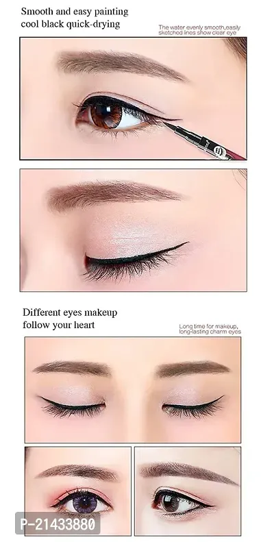 SIRF TUM 7 PARTY Sketch Eyeliner 36H Hours Stay Waterproof  Long Lasting Pack of 6, Gram 2.5g (100% Black)-thumb3