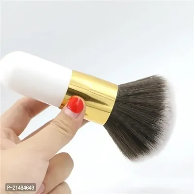 MISS DOLL Professional Makeup Brushes Tool Foundation Brush Flat Brush Cream Makeup Brush And Oval Foundation Brush Black  Beauty Blender (pack of 4)-thumb2