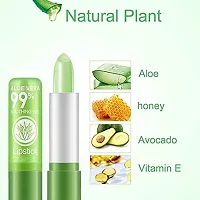 Aloe Vera Lipstick, Long Lasting Nutritious Soothing Lip Balm, Lips Moisturizing Magic Temperature Color Change Lipstick, Lip Care pack of 5-thumb3