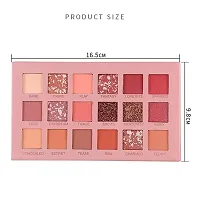 MISSDOLL BEAUTY Professional 18 Color Pigmented Eyeshadow Makeup Palette Glitter Velvet Texture Blendable Long Lasting Eye Shadow Pallets (New Nude Edition) Matte  Shimmery Finish-thumb3