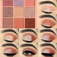 MISS DOLL BEAUTY 18 Color Eyeshadow Palette with Mirror - include Matte Shimmer  Glitter Blending, Natural Nudes Velvet-thumb4