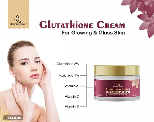 Blooming Beauty Skin Glowing Cream Enriched with 1% Kojic Acid, 2% Glutathione,1% Vitamin C, | Best for Melasma, Pigmentation, Acne Scar, Dark/Age Spots, Uneven Skin Shade - 50gm-thumb3