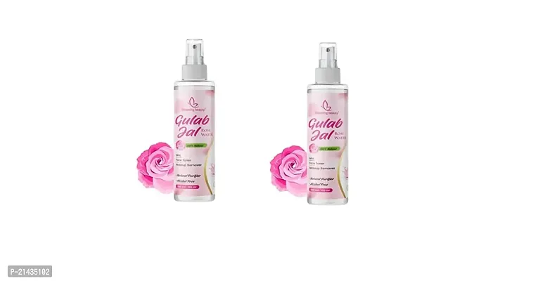 Blooming beauty Rose Petals Pure  Natural Rose Water | Gulab Jal ? Spray Rose Water For Face | Rose Water for women (120ml Pack of 2)