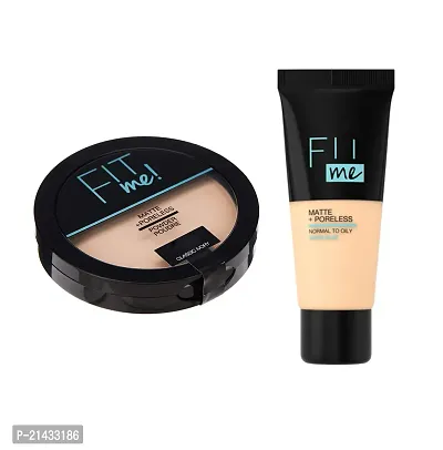 MISS DOLL BEAUTY Fit Mee POWDER Pore-less Oil Control Compact Powder To Absorbs- All Day Matte Finish Face Makeup-Fit Me Matte-Pore-less Liquid Tube Foundations Set- (Pack Of 6)-thumb3