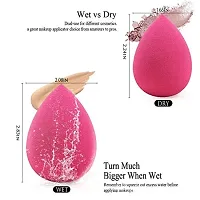 MISS DOLL Makeup Sponge Beauty Blender Puff + Skin Tint Mattifying Liquid Foundation | Medium Coverage, Matte Finish, Breathable | Tube Foundation Natural SET-2-thumb3