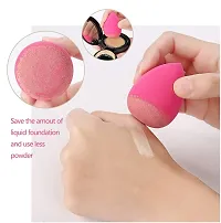 MISS DOLL Professional Makeup Brushes Tool Foundation Brush Flat Brush Cream Makeup Brush And Makeup Beauty Blender Puff (Pack of 3)-thumb2