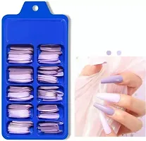 MISSDOLL Best Quality Artificial White Nails Set With Glue Reusable Fake Nails Set False Nails - 100 Pcs (Combo Set 4)-thumb2