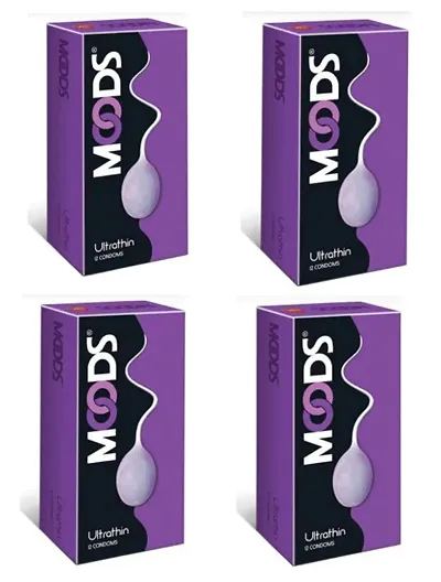 MOODS Ultra Thin Condoms Pack Of 4 Sheets-48