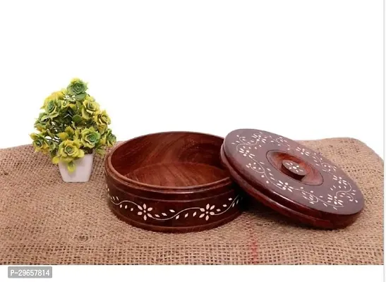 Wooden Handicraft Serving Chapati Box-thumb0