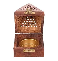 Wooden Incense Holder Pyramid Shape Agarbatti Stand Holder Dhoop for Pooja-thumb1