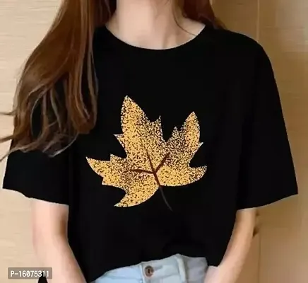 Elegant Cotton Printed Tshirt For Women-thumb0