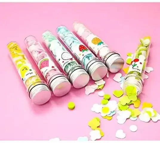 WRUGON Travel Soft Paper Soap in Flower Design Tube Shape Bottle Assorted/Random Color Pack of 2