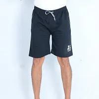 Men's Stylish Solid Cotton Shorts with Zip Pockets (Pack of 5)-thumb1