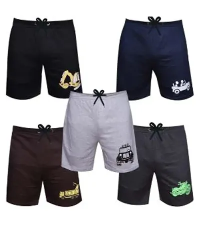 Sets Of Multicolor Cotton Shorts for Kids