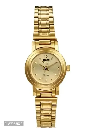 Attractive Women Gold Metal Analog Watch Analog Watches-thumb0