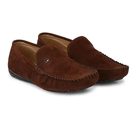 Stylish Velvet Solid Loafers For Men