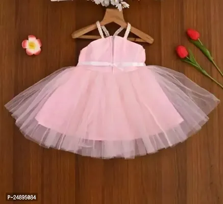 Beautiful Pink Net Frock For Baby Girl