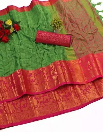 Elegant Cotton Silk Saree with Blouse piece 