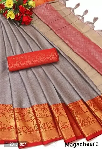 Stylish Fancy Designer Cotton Silk Saree With Blouse Piece For Women