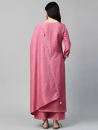 R K FASHION Women's Straight Kurta Set with Dupatta (XXL, Light Pink)-thumb1