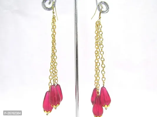 Shree Mauli Creation Multicolour Alloy Multi Pearl Fancy Hoops Earring for Women SMCE494-thumb3