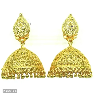 Gold Plated Paan Shape Earring For Women SMCE518