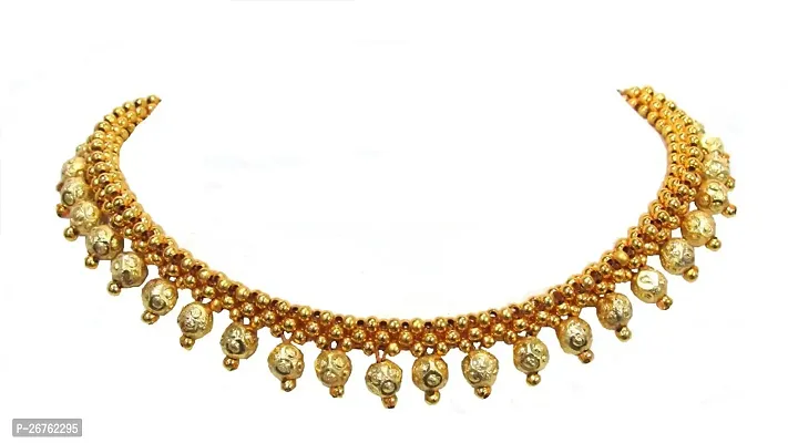 Shree Mauli Creation Golden Alloy Golden Ball Layer Thushi Necklace for Women SMCT13