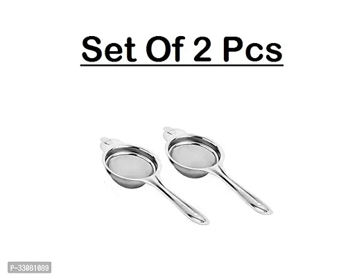 Durable Combo Of Pack Of 2, Stainless Steel Tea Strainer Pack Of 2-thumb0