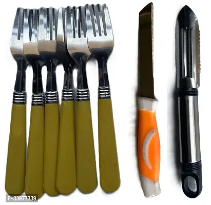 Classic Kitchen Tools Combo Pack Of Fork And Kitchen Knives And Peeler