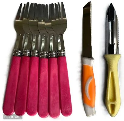 Classic Kitchen Tools Combo Pack Of Fork And Kitchen Knives And Peeler