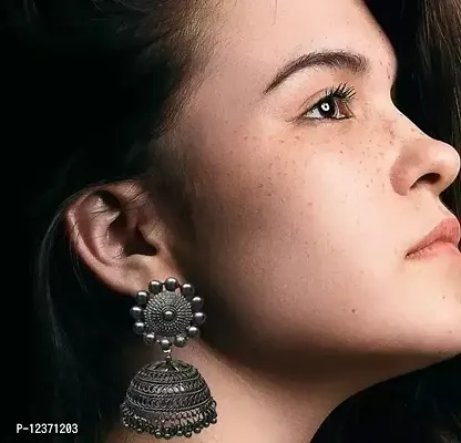 Stylish Alloy Chandbali Earrings For Women-thumb0