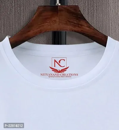 Reliable Round Neck Graphic Printed White T-Shirt for Men-thumb4