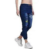 Womens Denim Joggers Fit Printed Jeans for Women and Girls Stretchable (28, numeric_32)-thumb2