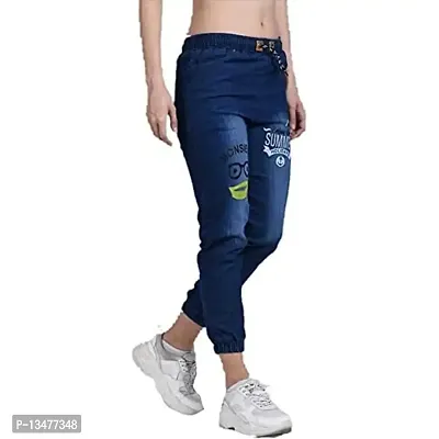 Womens Denim Joggers Fit Printed Jeans for Women and Girls Stretchable (28, numeric_32)-thumb3