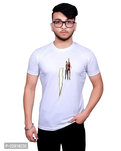 Reliable Round Neck Graphic Printed White T-Shirt for Men