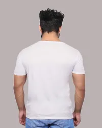 Graphic Printed Round Neck White T-Shirts-thumb1