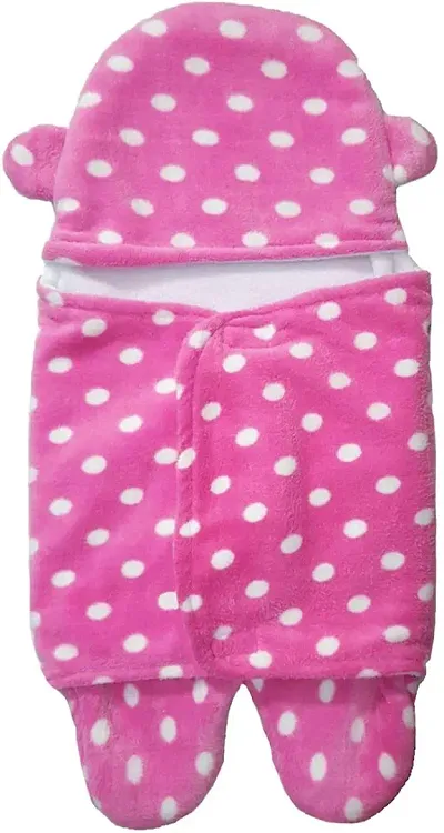 First Kick Baby's Fleece Blanket Pack of Super Soft Wearable Wrapper Cum Sleeping Bag