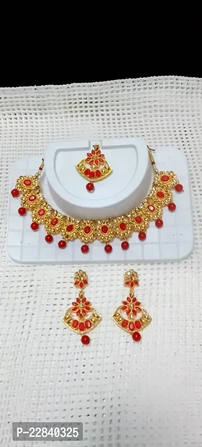 Stylish Golden Brass  Jewellery Set For Women-thumb0