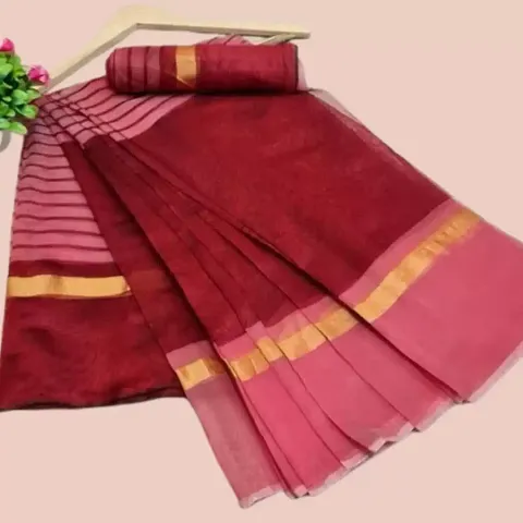 Stylish Silk Saree with Blouse piece For Women