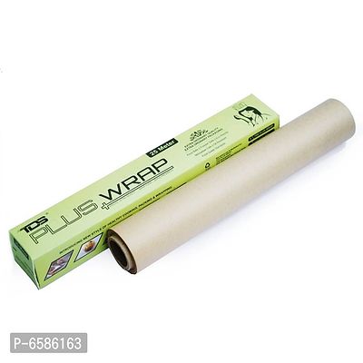PLUS WRAP 25 Meter Brown Unbleached Food Wrapping Butter Paper